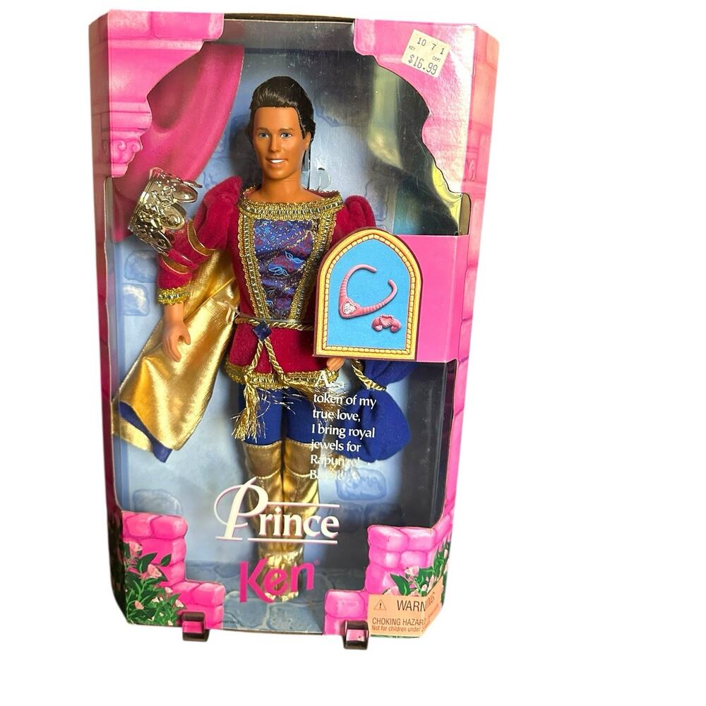 1997 Mattel Prince Ken Rapunzel Barbie Doll NRFB New In Sealed Box